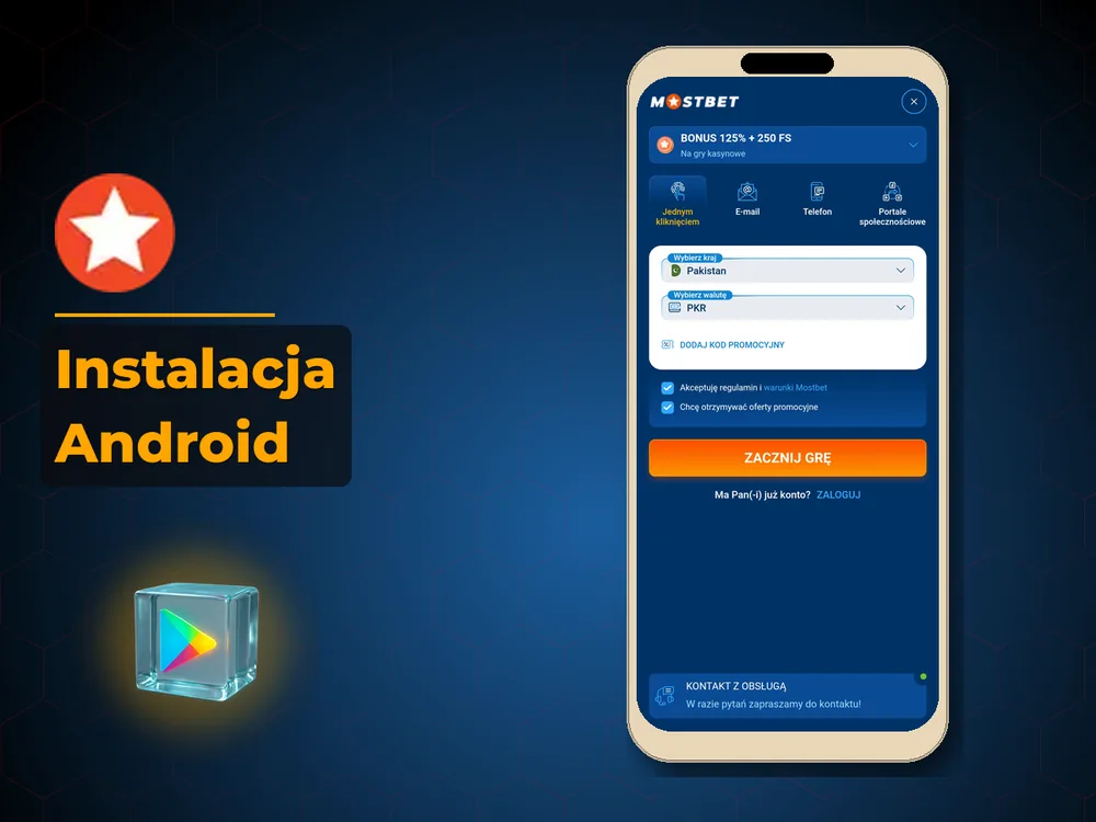 mostbet - Instalacja Android