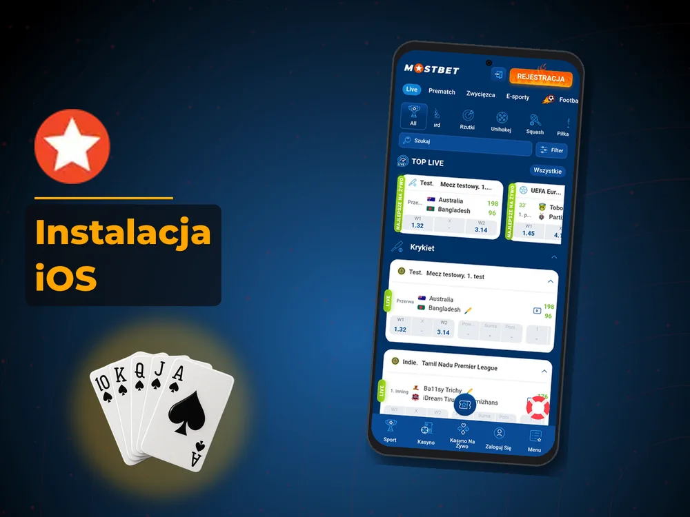 mostbet - Instalacja iOS