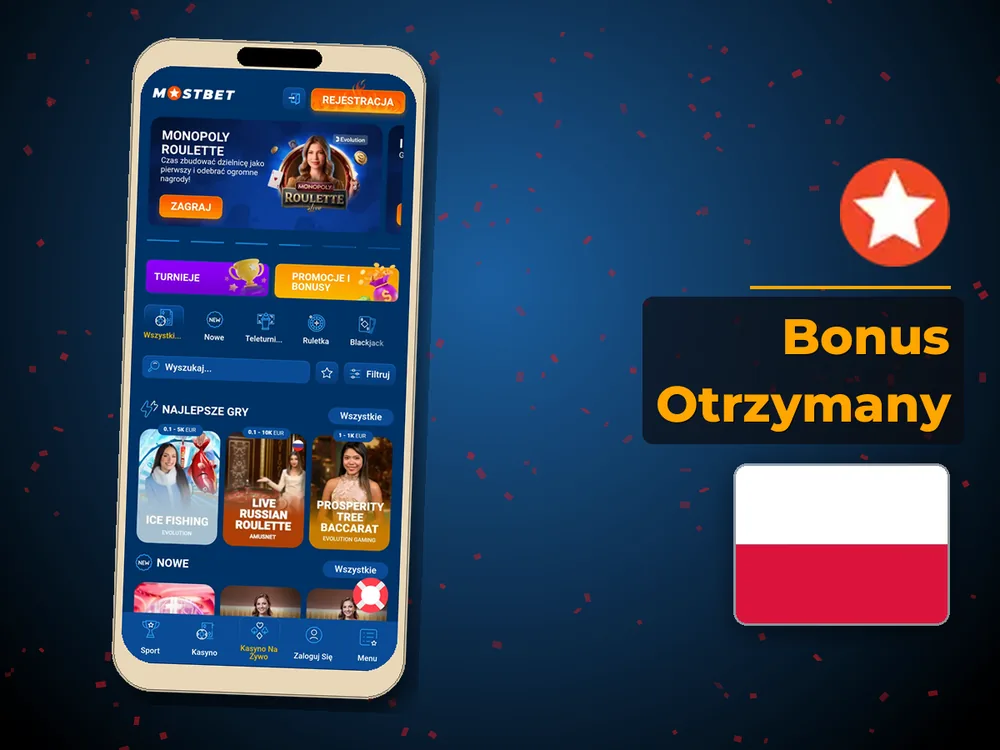 mostbet - Bonus Otrzymany