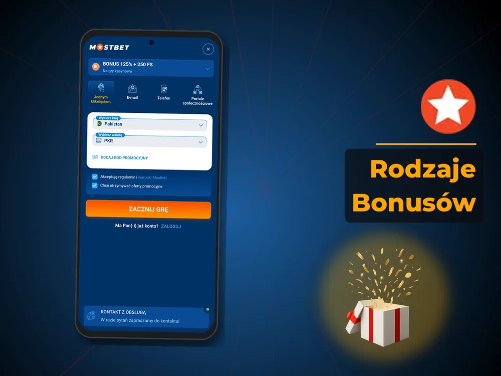 mostbet - Rodzaje Bonusów